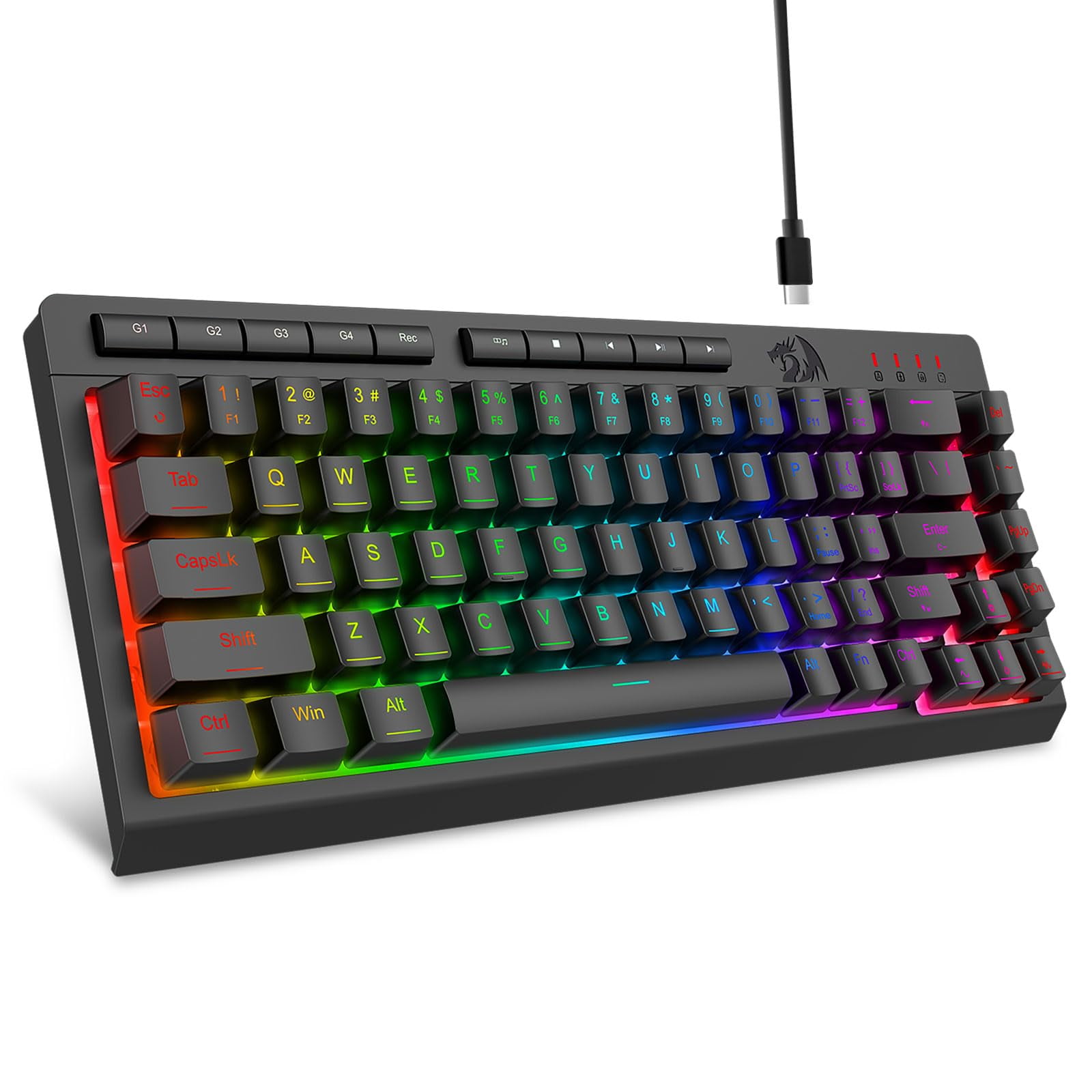 Teclado Gamer Redragon K519-rgb Con Cable E Iluminación Rgb