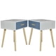 thumbnail image 1 of Set 2 Veladores Dormitorio Dover 1 Cajón Blanco Celeste, 1 of 3