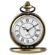 thumbnail image 2 of Reloj de bolsillo Alwesam Bronze de cuarzo liso con cadena de 37 cm, 2 of 7