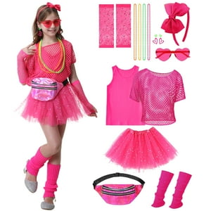 Conjunto De Accesorios De 16 Piezas Para Niñas De Los Años 80 De Kooirsp