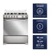 thumbnail image 3 of Cocina a Gas 5 Platos VaporBake, Triple Llama y Grill FE5SXC Inox, 3 of 12