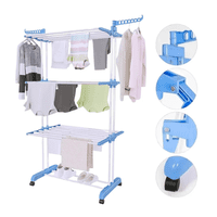 Genérico - Tendedero Organizador Colgador Ropa Plegable 3 Niveles