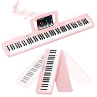 Piano Digital Terence V30 Teclado Ponderado De 88 Teclas Rosa
