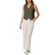 thumbnail image 2 of INSPIRE CHIC Chaleco de Lino para Mujer sin Mangas con Botones en el Cuello en V Formal para el Trabajo Talla 2XL Verde Oliva, 2 of 5