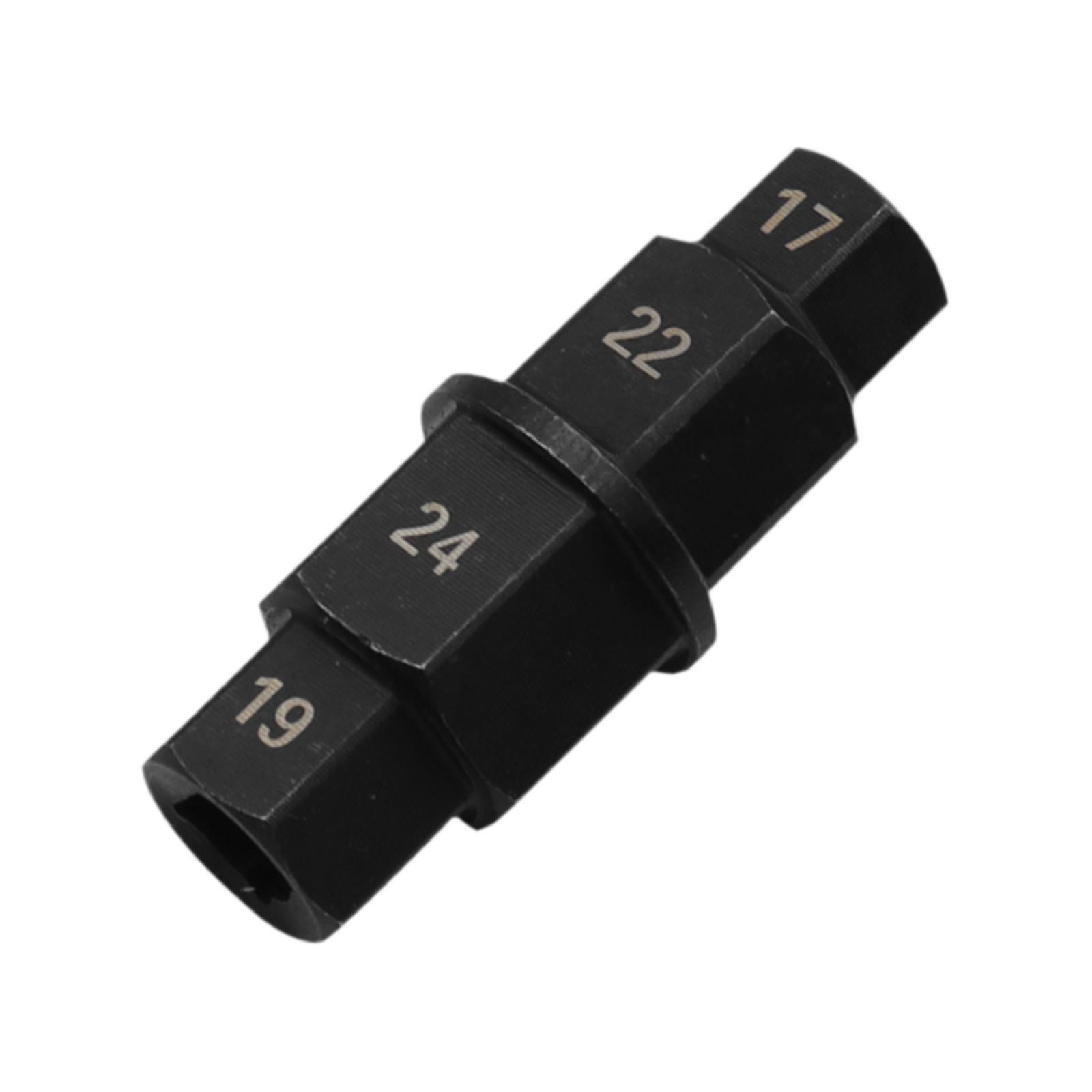 Magideal - Llave De Husillo Para Motocicleta De 17/19/22/24 Mm, Adaptador De Enchufe De Husillo, Herramienta De Extracción Para Reparación De Motocicletas, Fácil