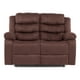 thumbnail image 2 of Sofá 2 Cuerpos Reclinable Tradicional Norman Café Oscuro, 2 of 15