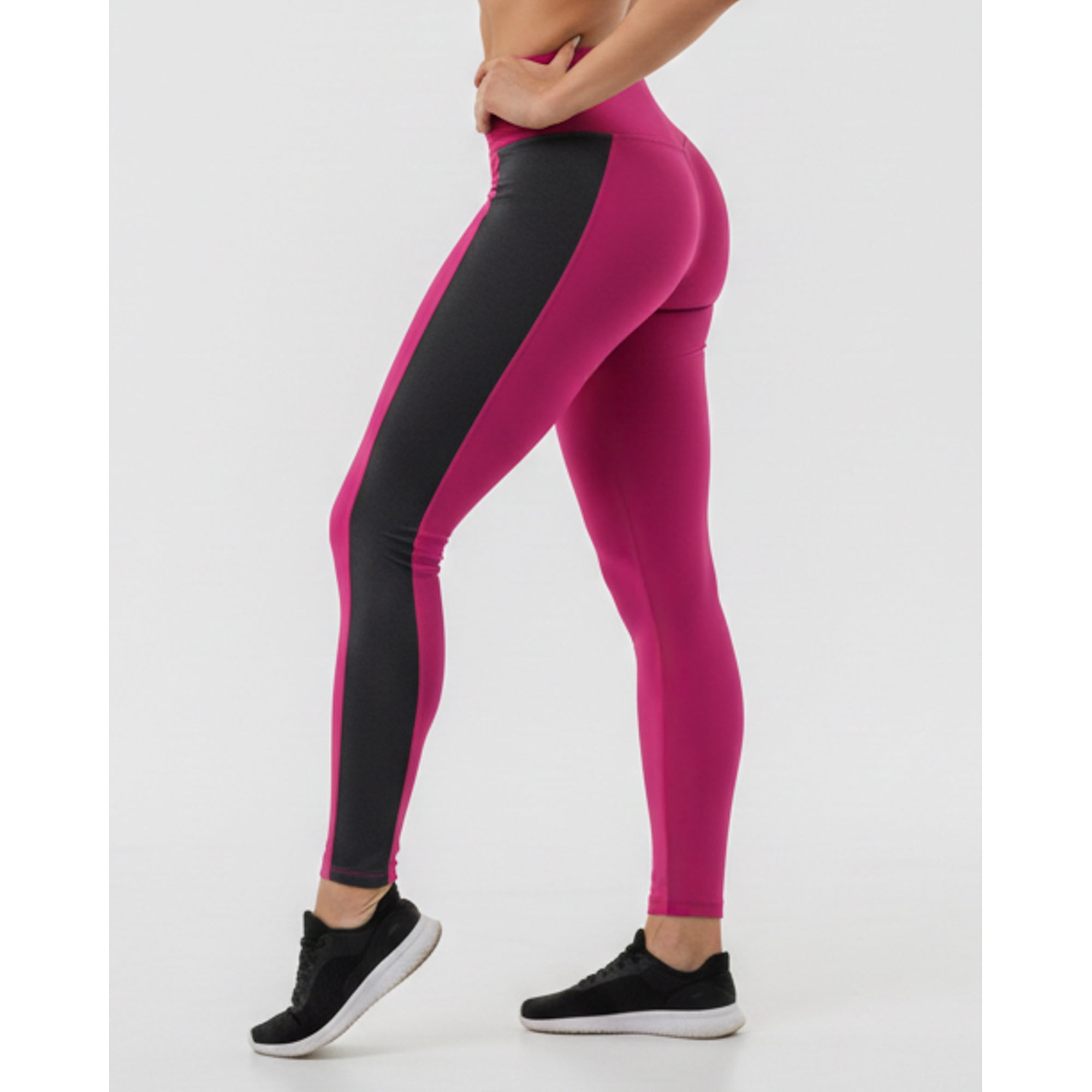 Flix Spa - Calza Mujer Algodón Nacional Tiro Alto Con Franja Lateral Alta Calidad