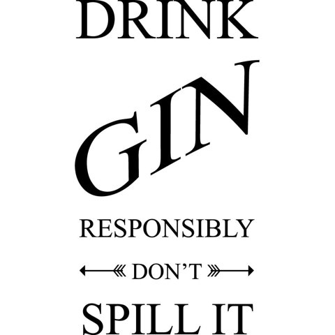 Rienda Libre Graphics - Decomural Drink Gin Ws-51241