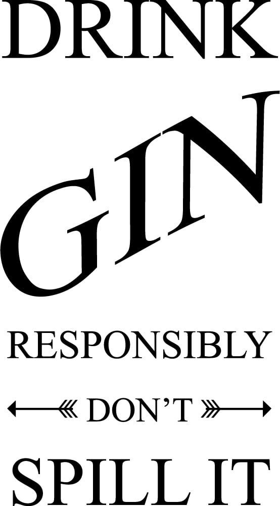 Rienda Libre Graphics - Decomural Drink Gin Ws-51241