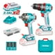thumbnail image 1 of Kit Llave de Impacto 400 Nm y Taladro 13 mm 20V con 2 Baterías y Cargador Total, 1 of 6