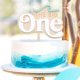 thumbnail image 1 of Adorno de pastel con cuentas para primer cumpleaños – Tema de surf oceánico, 1 of 8