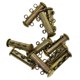 thumbnail image 3 of 10 Unids Multi 3 Strand Slide Lock Magnetic Tube Latón Cierres DIY Hacer Bronce, 3 of 5