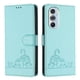 thumbnail image 5 of Funda tipo cartera FOXDOCK para Motorola Edge Plus 2022 con soporte, ranuras, RFID, diseño de gato, 5 of 5