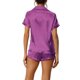 thumbnail image 3 of INSPIRE CHIC Conjunto de Pijama de Satén para Mujer Regreso a Clases Manga Corta con Botones Ropa de Dormir y Conjunto de Pantalones Cortos de Loungewear Sedoso L Púrpura, 3 of 6