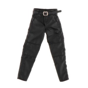 Magideal - Pantalones De Figura Masculina A Escala 1/12, Minipantalones De Cuero Pu, Decoración Para Muñecas, Accesorios De Disfraz, Pantalones En Miniatura Para