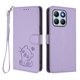 thumbnail image 1 of Honor X8B 4G Funda Billetera con Estampado de Gato, Lila Claro, 1 of 6