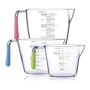 Genérico - Jarra Plastico Medidora Set De 3 Taza Medidora 3 Medidas