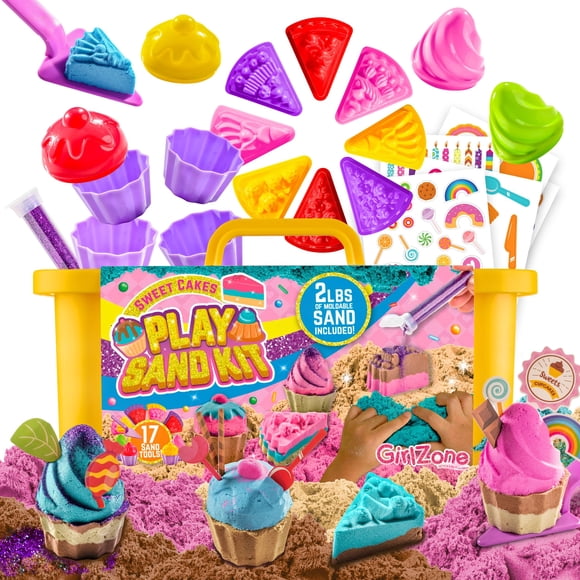 Sand Kit GirlZone Sweet Cakes, arena sensorial moldeable, 1 kg