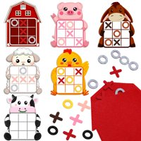 Juego De Mesa Estratégico Blosssound Farm Party Favors Tic Tac Toe Paquete De 12