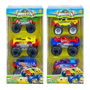 Suntoys - Vehiculos Miniatura Pack De 3 Camiones Monster - Surtido