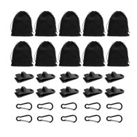 Ioensy - Juego De 10 Bolsas De Pesas Para Cortinas Con Clips Y Mosquetones Para El Hogar, El Patio Y El Exterior.