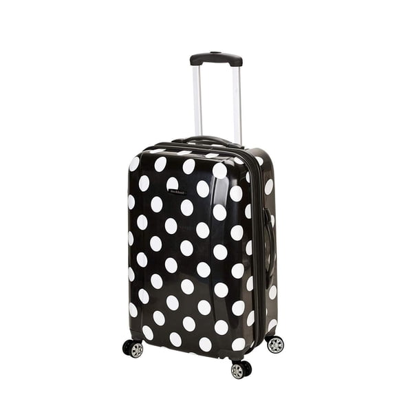 Equipaje Rockland Laguna Beach con ruedas giratorias, Black Dot, equipaje de mano de 20 pulgadas