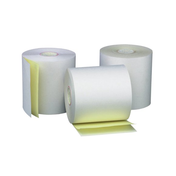 Rollos sin Carbón PM Company 7.6 cm x 29 m 2 Capas Blanco