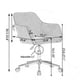 thumbnail image 3 of Modern Teddy Fabric Material Adjustable Height 360 Revolving Home Office Chair With Gold Metal Legs And Universal Wheel For Indoor,White, 3 of 3