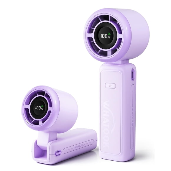 Ventilador de mano WHATOOK 12 h recargable por USB – Púrpura