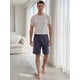 thumbnail image 2 of INSPIRE CHIC Pantalones Cortos de Pijama Cómodos de Algodón de Color Sólido para Hombres para Relajación y Sueño 34 Gris Oscuro, 2 of 5