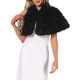thumbnail image 1 of INSPIRE CHIC Chal de Piel Sintética para Boda de Mujeres Capa con Cuello para Novias Damas de Honor Vestido de Noche Chaquetas S Negro, 1 of 6