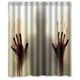 thumbnail image 1 of Manos ensangrentadas aterradoras, ayúdame con las manos ensangrentadas. Cortina de ducha para baño, juego de cortinas con ganchos, tamaño 60 x 72 pulgadas., 1 of 3