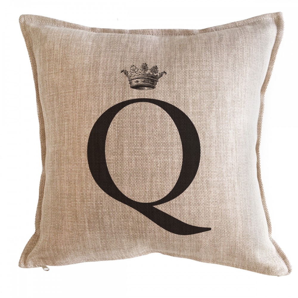 Tuyo Print - Cojín Letra Corona Q 45X45