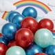 thumbnail image 5 of Globos Ztikug de látex metálico azul, 50 unidades, 30 cm, para cumpleaños, 5 of 6