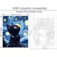 thumbnail image 2 of Kit de Pintura por Números Yunnuo 40x50 cm Gato Noche Estrellada, 2 of 8