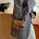 thumbnail image 4 of Bolso bandolera acolchada vintage marrón mujer pequeño neceser asa superior caja, 4 of 6