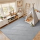 thumbnail image 5 of Alfombra de Área FinRèc Home 274 cm x 183 cm Gris Lavable, 5 of 8