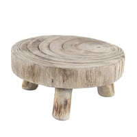 Magideal - Soporte De Exhibición De Plantas, Taburete Redondo Para Jardinería, Soporte Para Maceta, Soporte Para Maceta Para Interior, Oficina, Césped, Planta Al Color Madera S