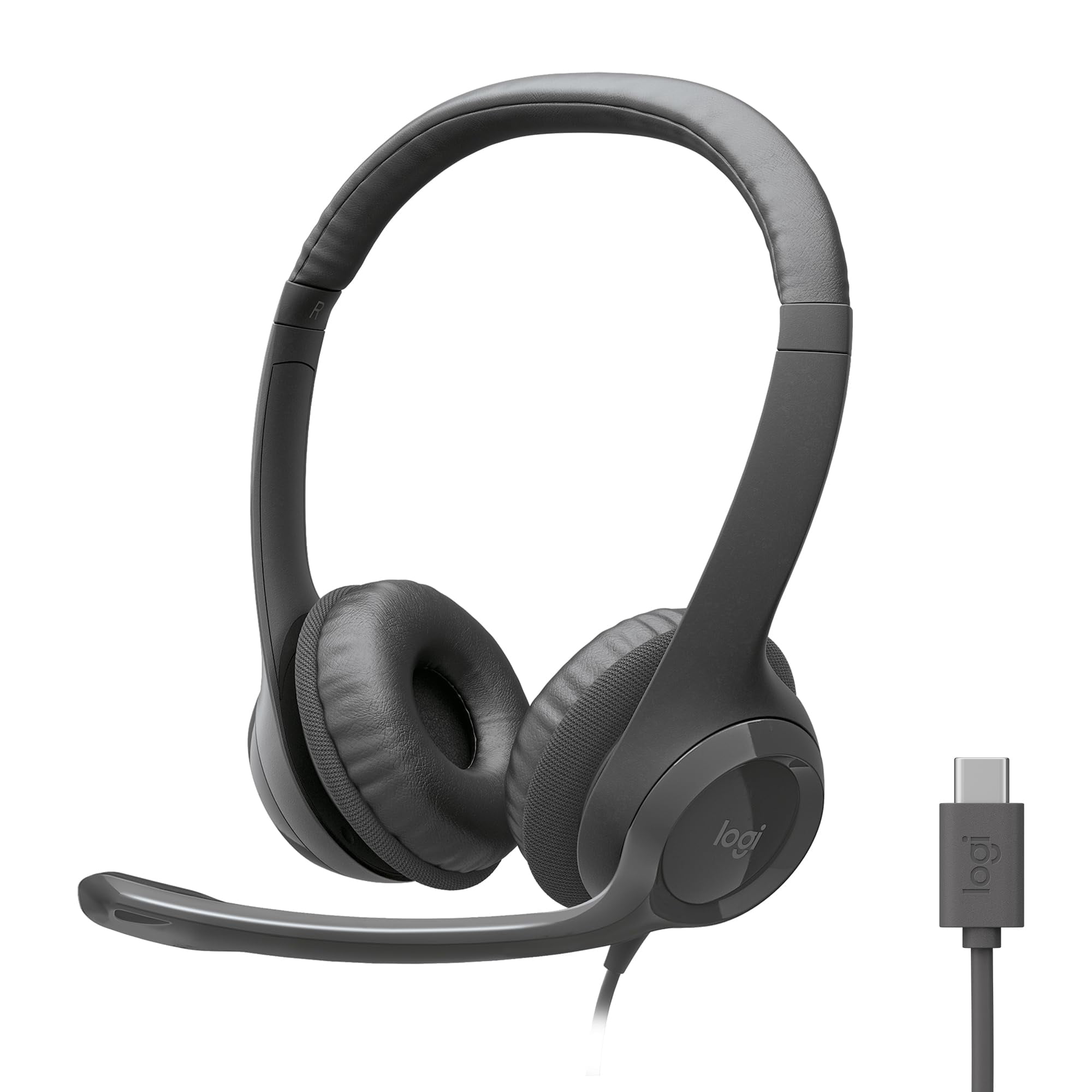 Auriculares Logitech H391 Micrófono Con Cancelación De Ruido Usb-c Con Cable