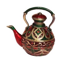 Bothyi - Caja De Anillo De Caja De Baratijas Esmaltada De Estilo Tetera Para Baño De Encimera Doméstica