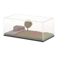 Magideal - Vitrina De Coche Fundido A Presión A Escala 1/64 Con Cubierta De Acrílico, Escena De Estacionamiento De Coches De Colección Para Decoración De Adornos Escena De Primavera