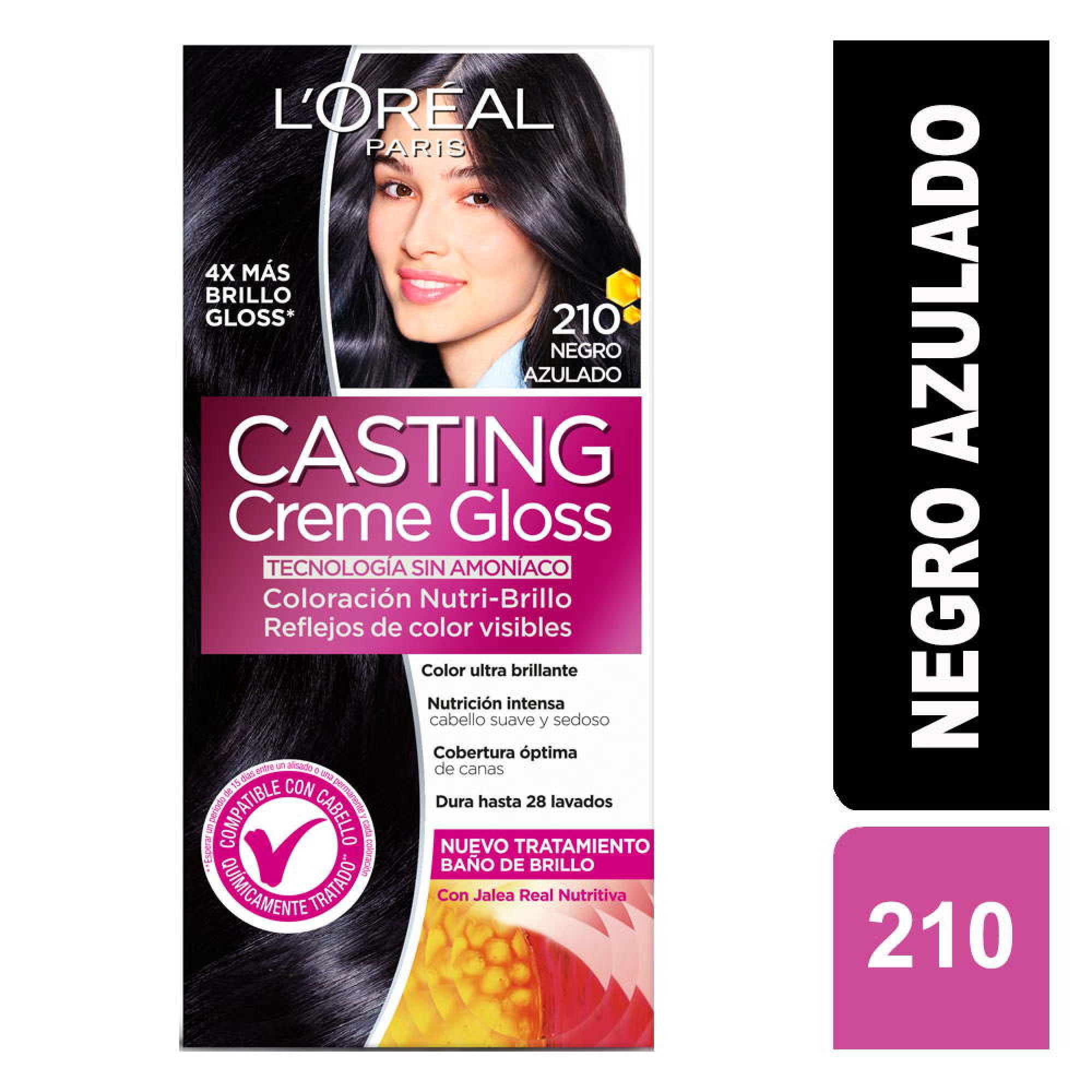 Coloración Casting Cabello Sin Amoníaco 210 Negro Azulado