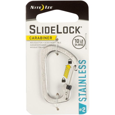 Mosquetón Slidelock #2 Acero Inoxidable Gris Nite Ize