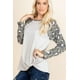 thumbnail image 2 of Top Casual de Felpa Francesa con Giro Lateral y Mangas Largas con Estampado Animal, 2 of 5