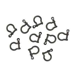 Magideal - 10 Uds Hebillas De Abrazadera De Carga En Forma De Arco, Grillete De Arco De Metal Resistente Diy, Grillete De Cadena Para Bolsos, Mochilas, Bronce