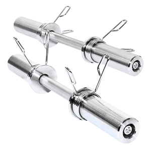 Linea Sport - Par De Barras Rectas Olímpicas De 51 Cm 8 Kg De Acero Cromado