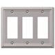 thumbnail image 1 of Placa de pared Amerelle 149RRRBN Triple Rocker-GFCI níquel cepillado, 1 of 4