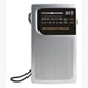thumbnail image 1 of Radio A Pilas Portatil De Bolsillo Amfm Irt Plateada Color Plateado, 1 of 4