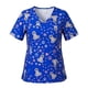 thumbnail image 1 of Delantal Clínico Mujer Art. 2541 Tela Elástica Estampado Perezoso Azul Rey, 1 of 3