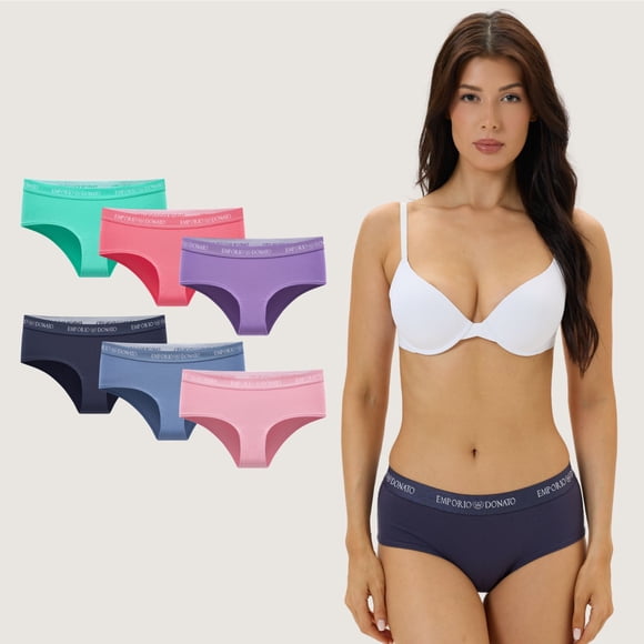Pack de 6 Calzones Pantaleta Algodón Mujer